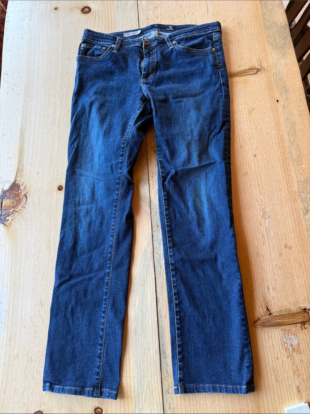 Ag Adriano Goldschmied USA Dark Blue Skinny Straight-Leg Women's Jeans 30R